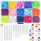 315 Pieces Stitch Locking Clip, Colorful Knitting Markers Crochet Clips with 15 Pieces Big Eyes Blunt Sewing Needles (2inch/2.3inch/2.7inch)